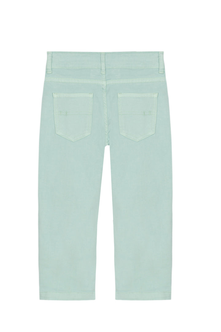Light Green Chino Pants on White Background