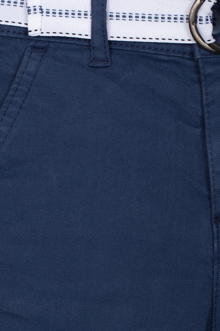 Patachou Boys Navy Woven Short with Belt