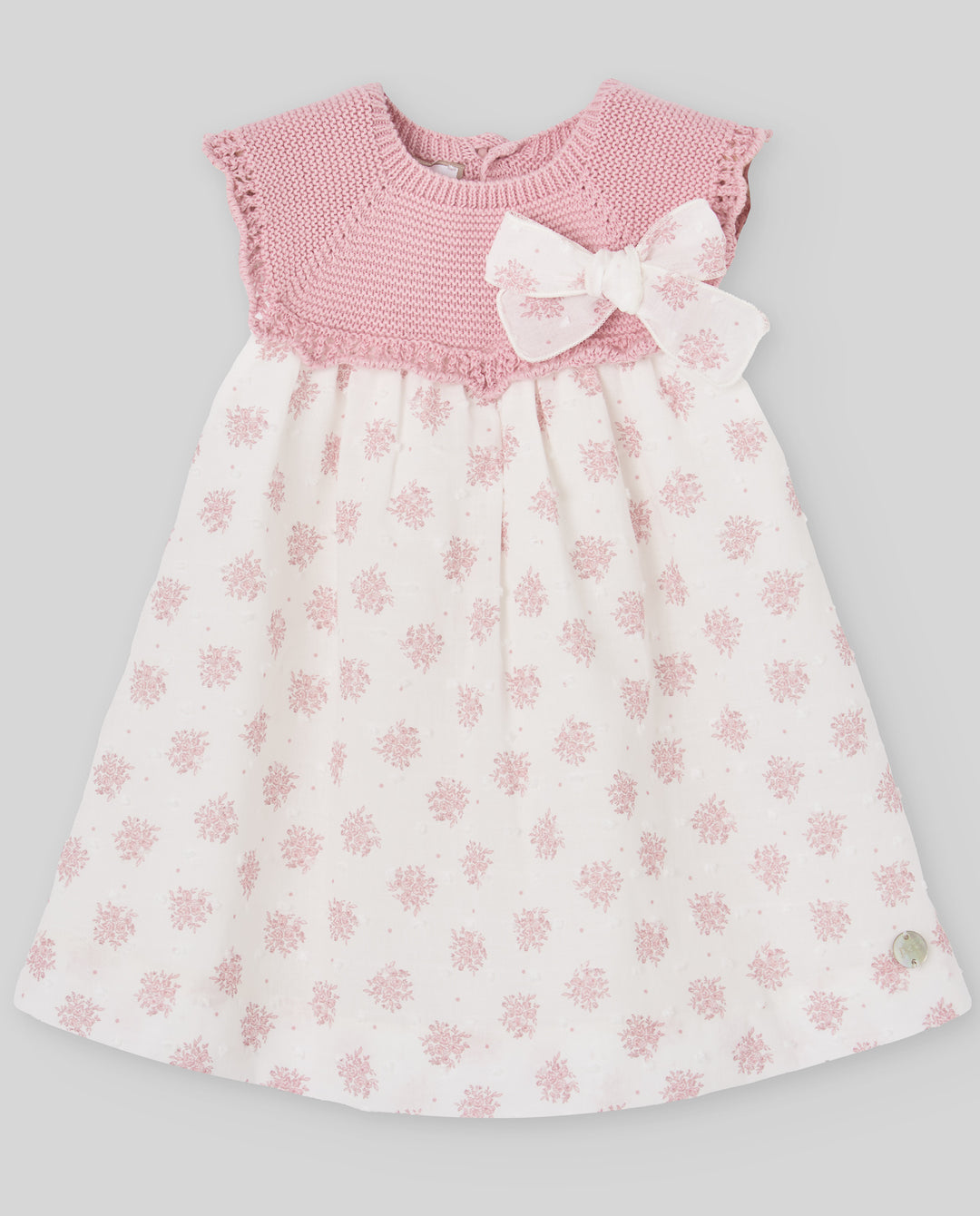 Paz Rodriguez Dress and Bloomer Set in Dune Pink