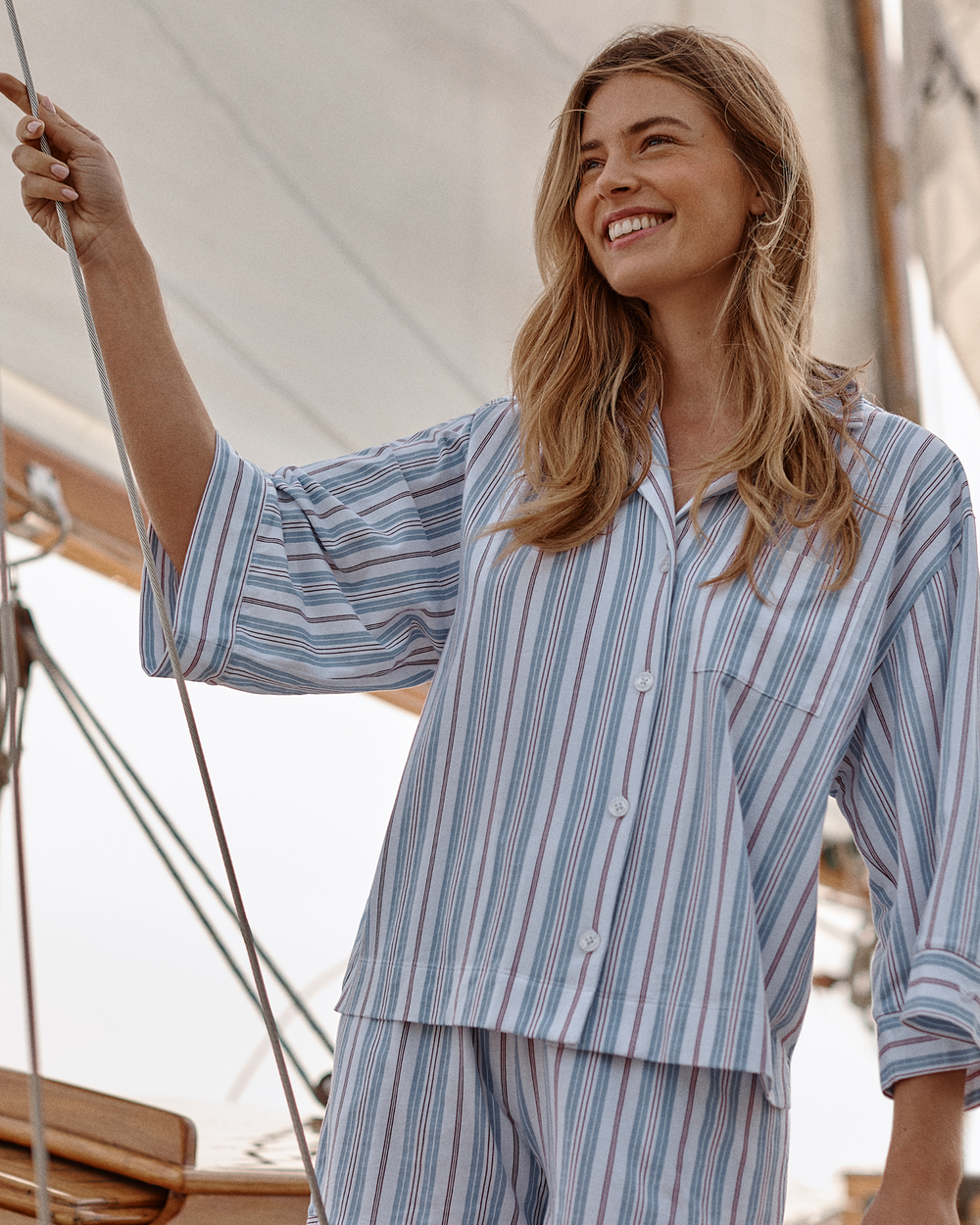 Women on yacht with Nautical Pajamas