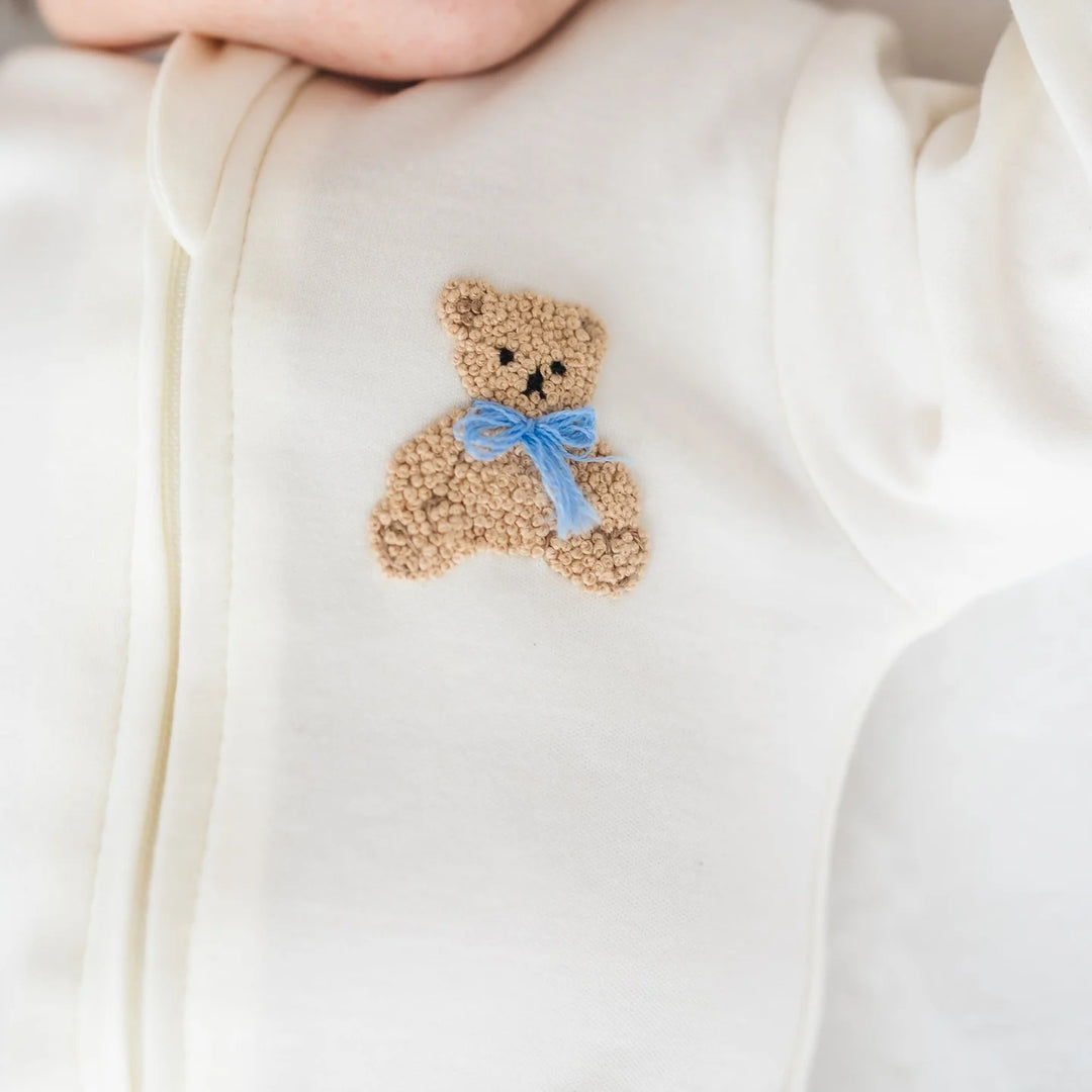 Bear Hugs Zip Footie Sky Blue
