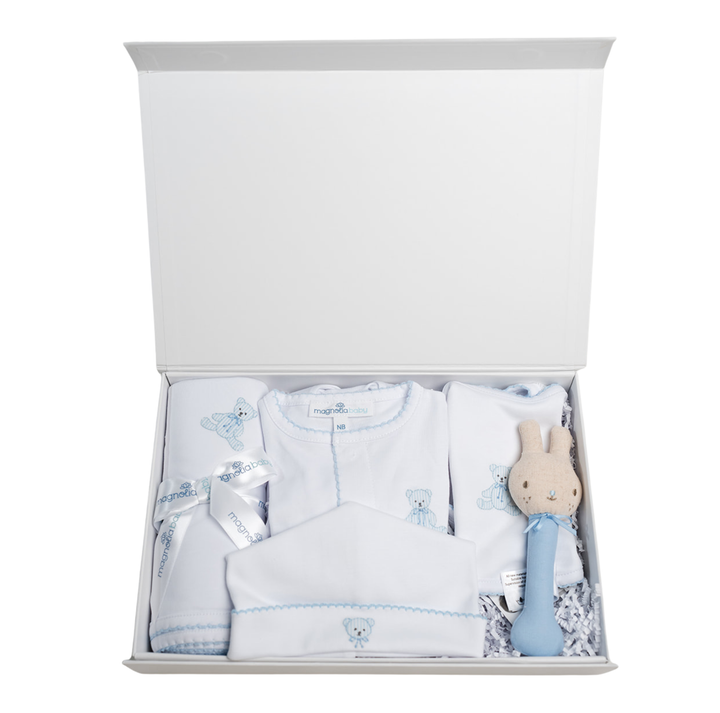 Newborn Gift Set with Pima Cotton Essentials - Blue