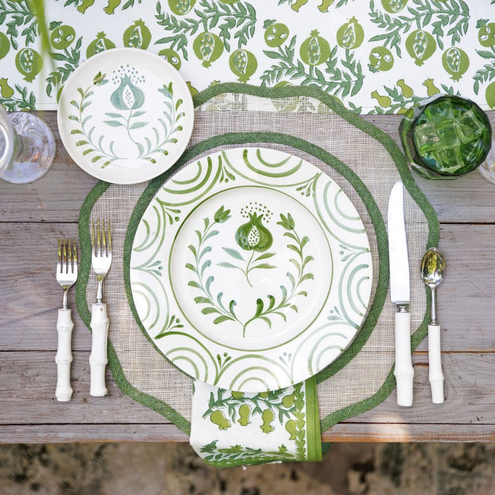 Green Rice Paper Scallop Placemat 