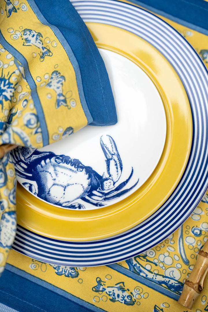 Crab Canape Plates, Set of 4
