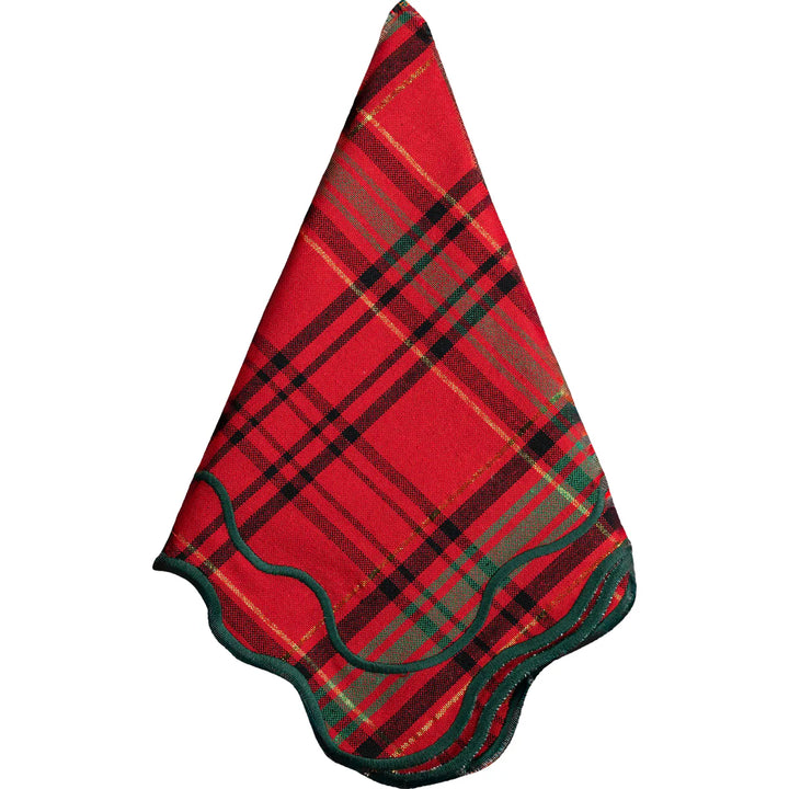 Red & Green Tartan Cotton Napkins - Set of 4