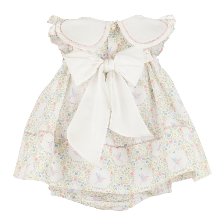 Coquette Hummingbird Print Petal Float Dress