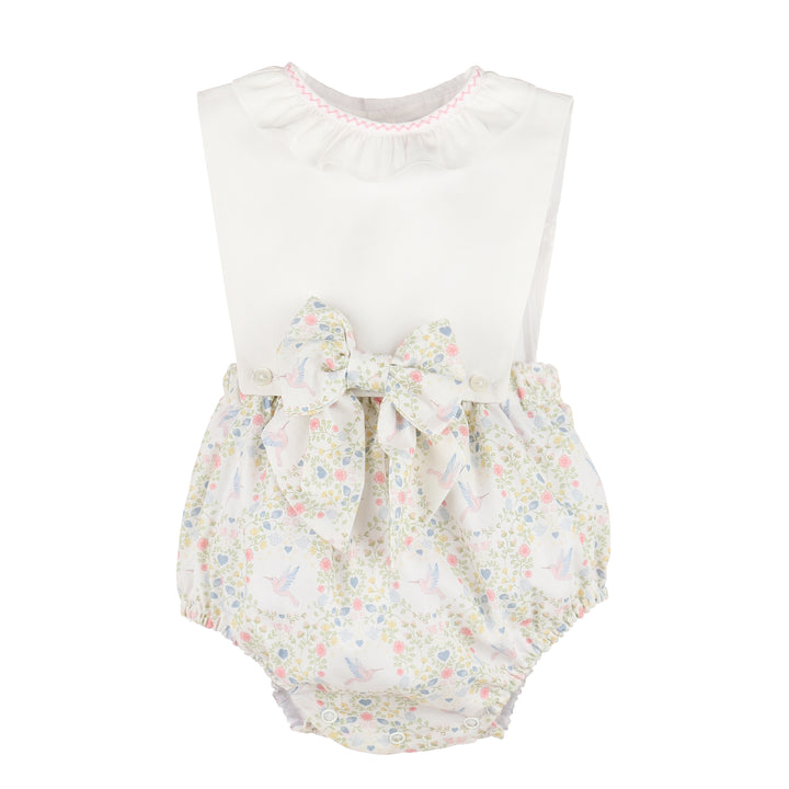 Coquette Hummingbird Print Overall