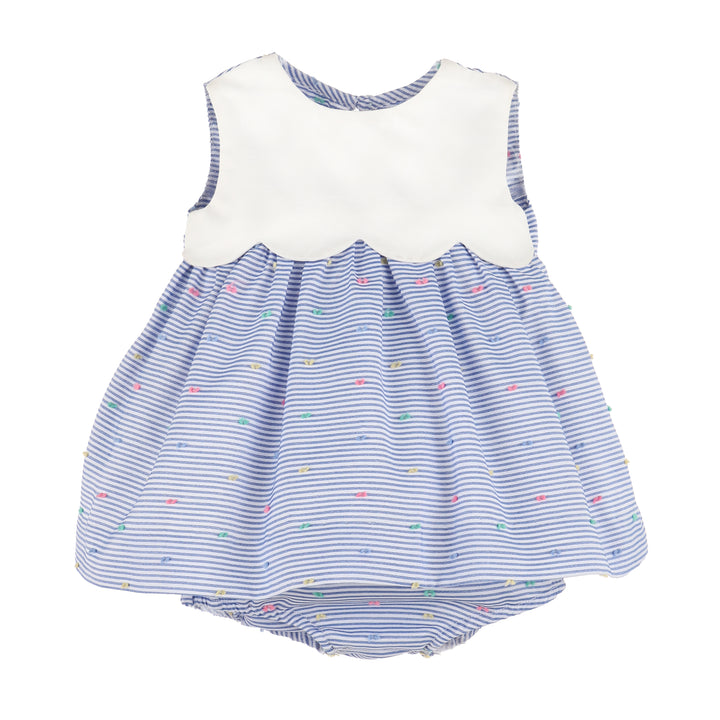 Plumetti Party Scallop Dress - Blue