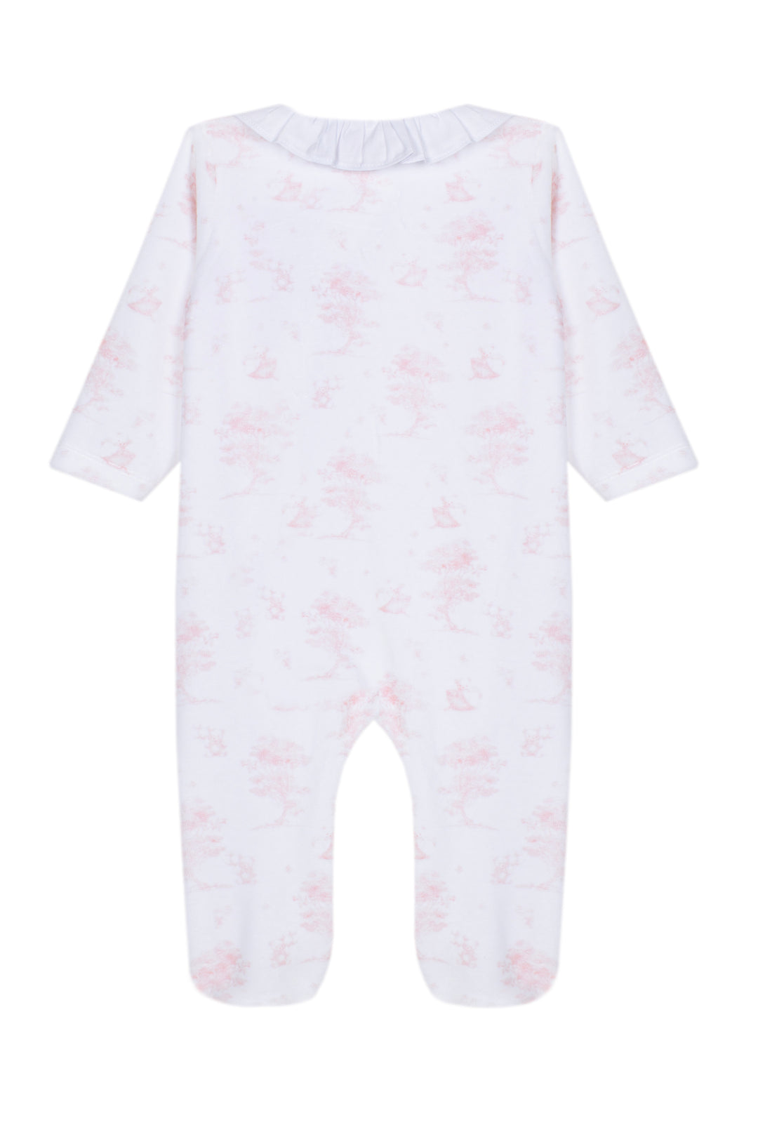 Patachou Pink Toile Velour Footie