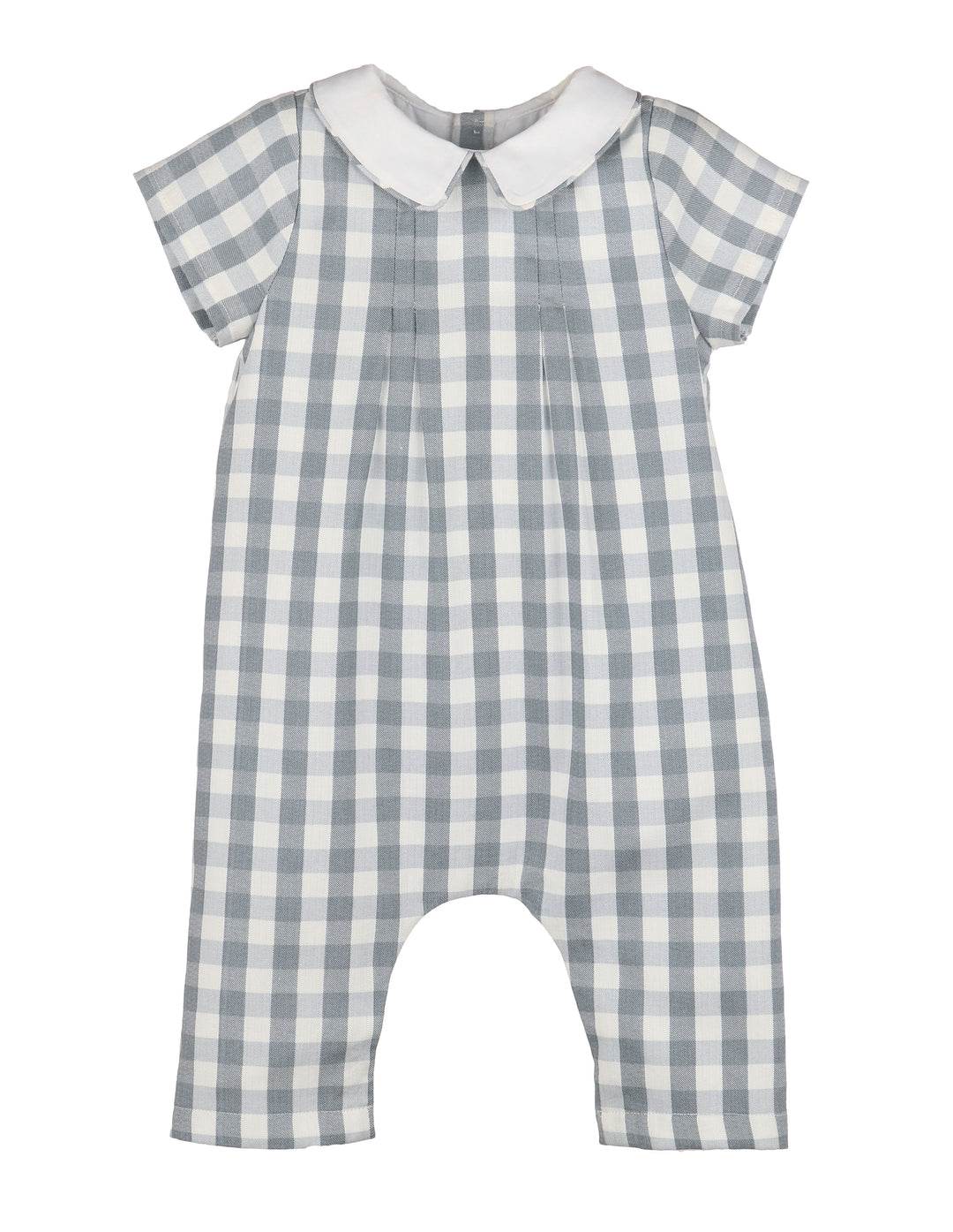 gingham longall with peter pan collar