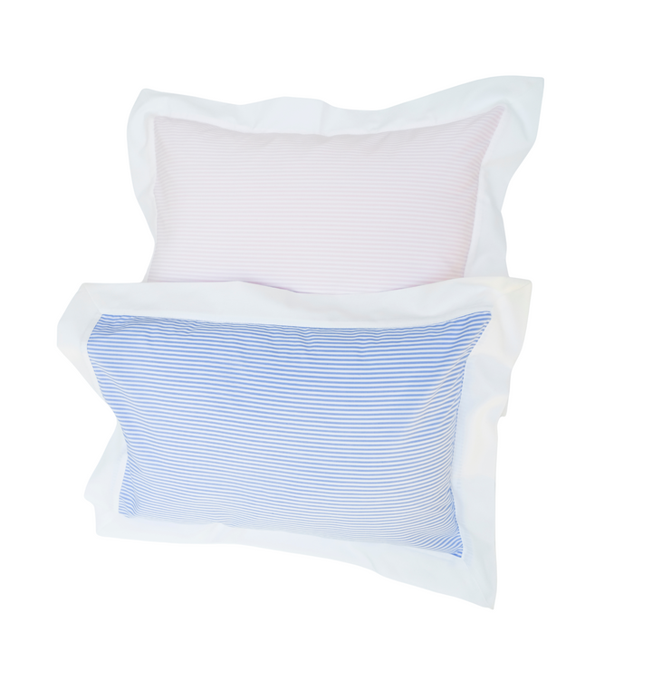 Striped Boudoir Pillow with White Border