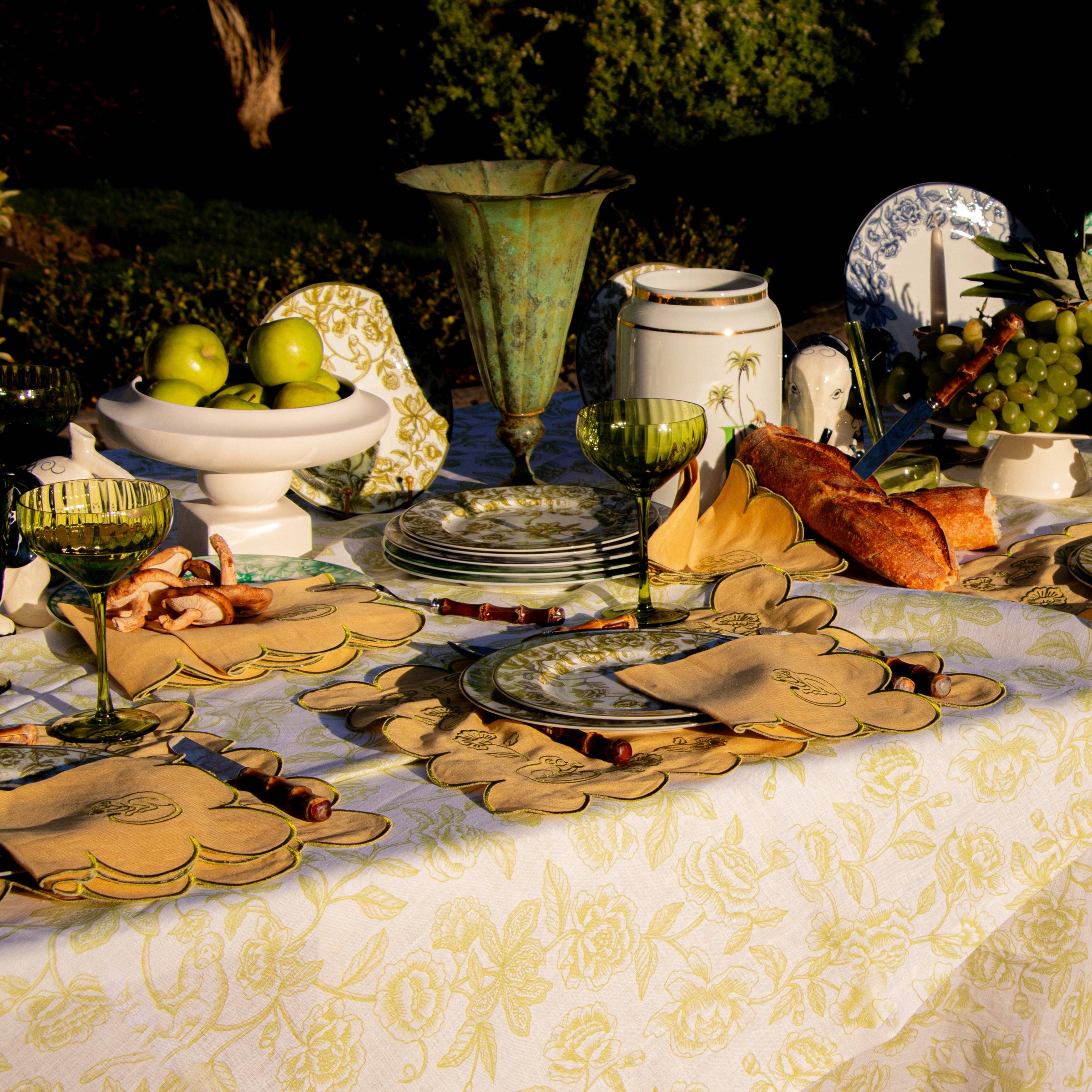 Tablescape in sunlight