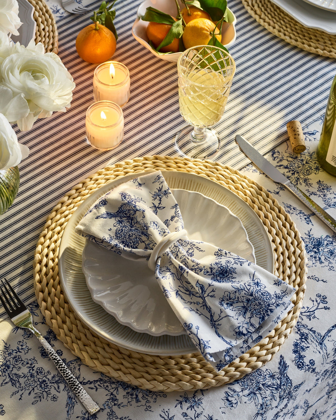 Signature Twill Napkins in Blue Timeless Toile