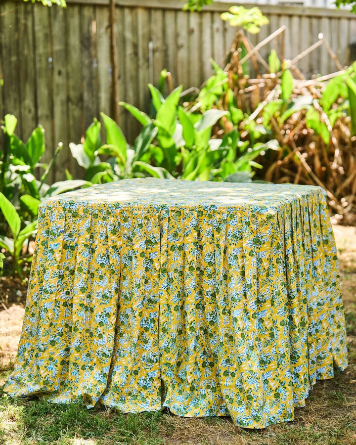 The Lauren Mahjong & Card Tablecloth Yellow Floral