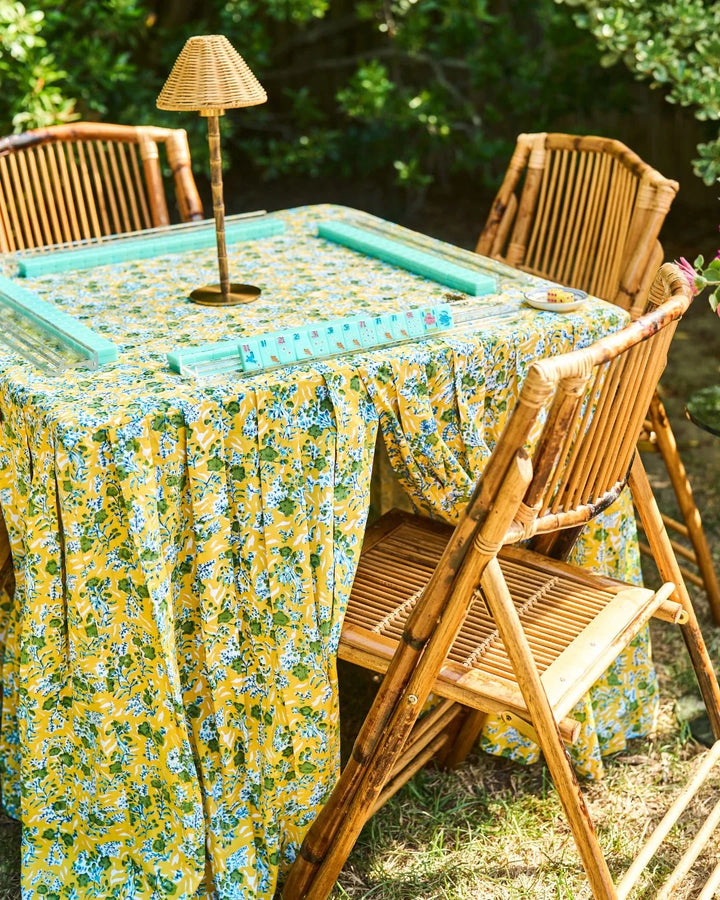 The Lauren Mahjong & Card Tablecloth Yellow Floral