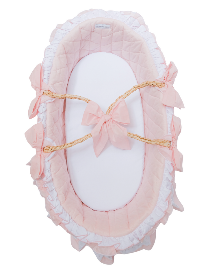 The Proper Peony Moses Basket - Pink
