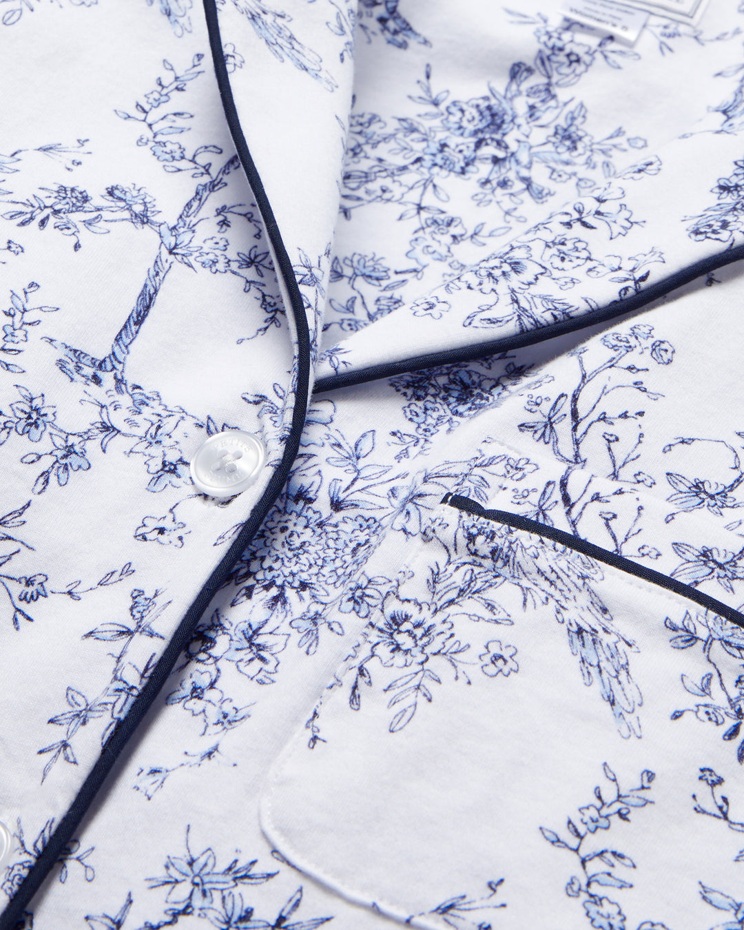 Petite Plume Women's Pima Pajama Set in Timeless Toile
