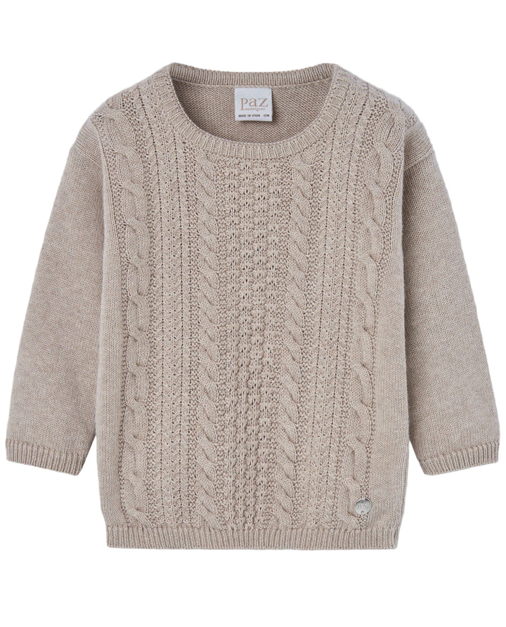 toddler boys sweater with cable knit