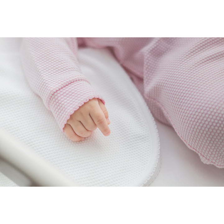 Basket Weave Burp Cloth - White