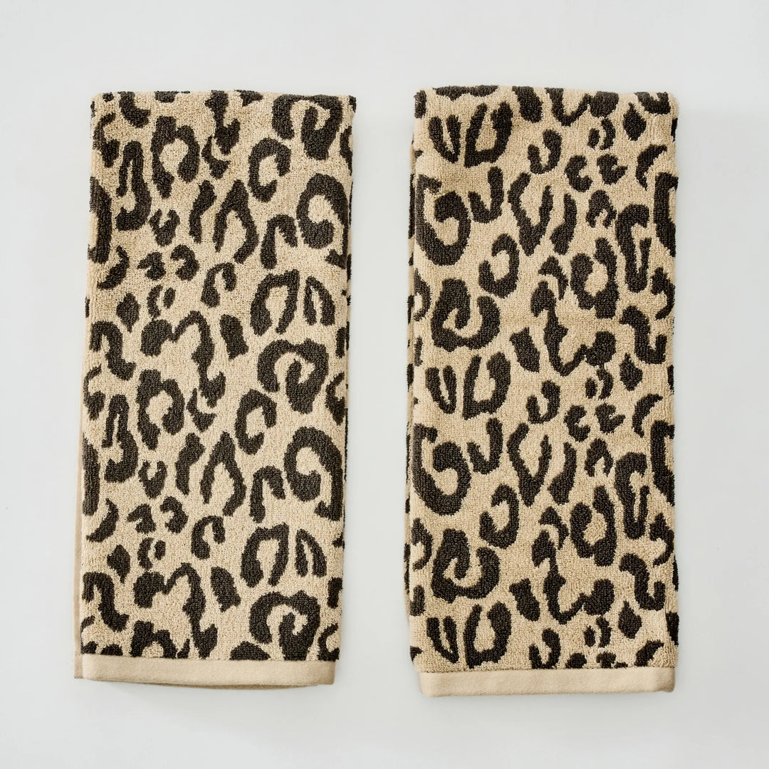 Weezie Leopard Hand Towel - Set of 2
