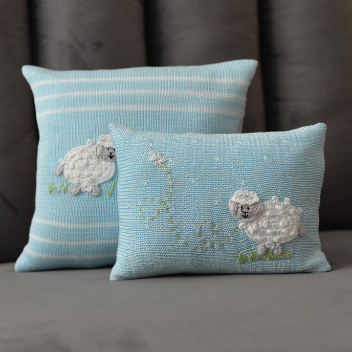 Lamb Mini Pillow - Blue