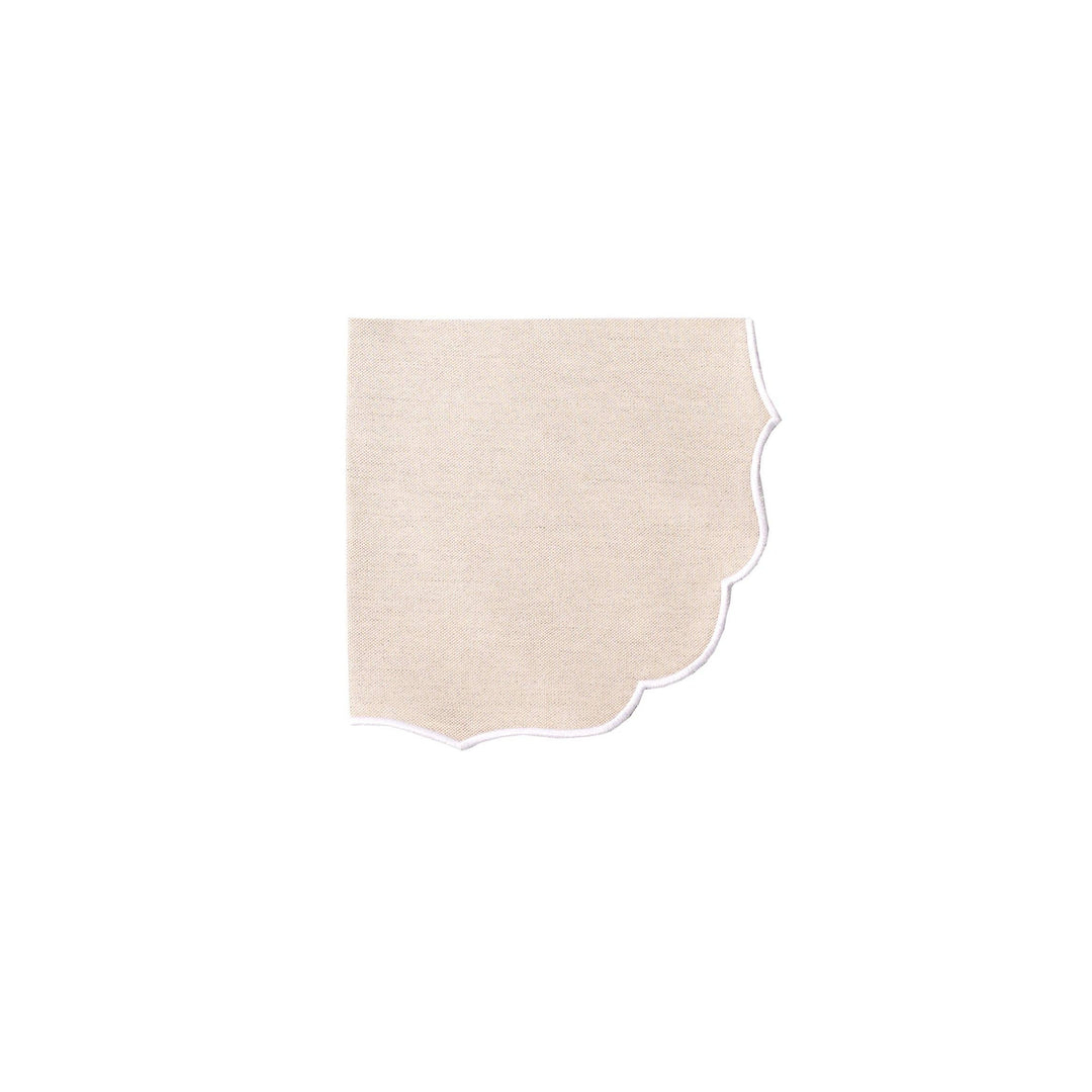 Belmonte Napkin, Beige with White - Set of 6