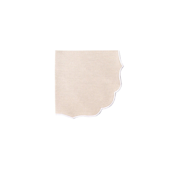 Belmonte Napkin, Beige with White - Set of 6