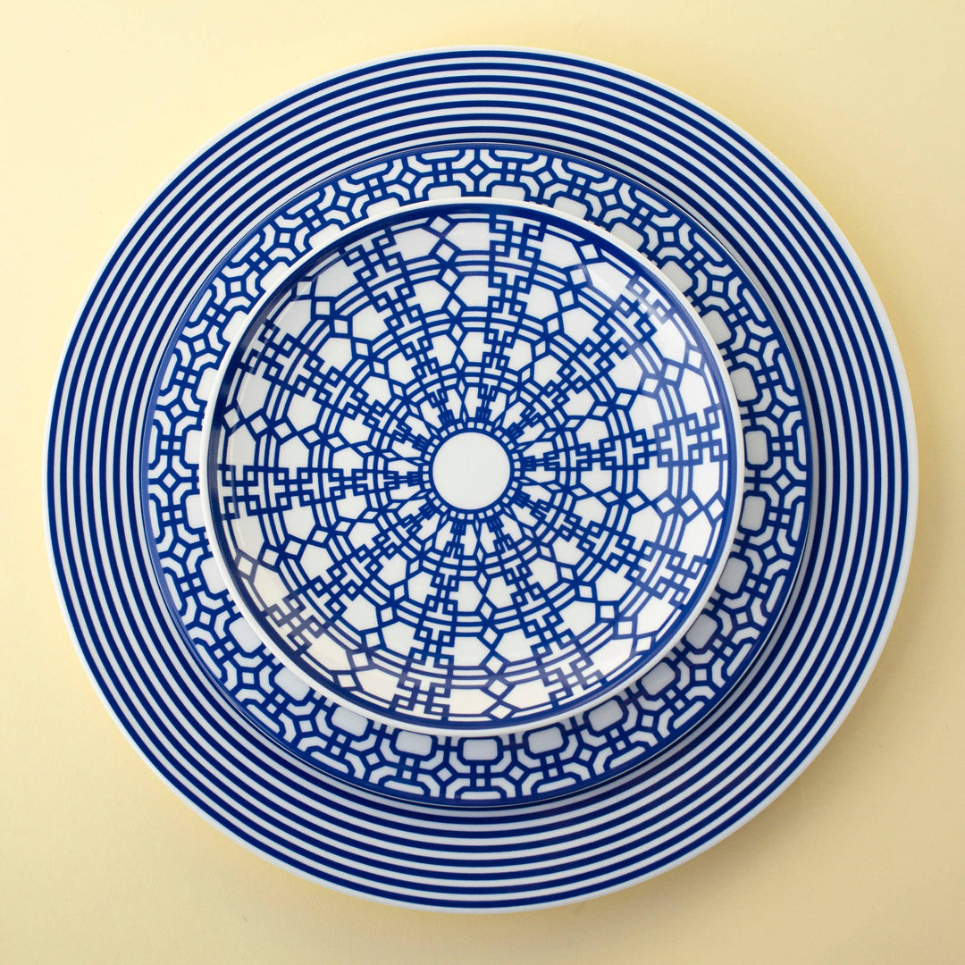 Newport Canape Plates Blue, Set of 4