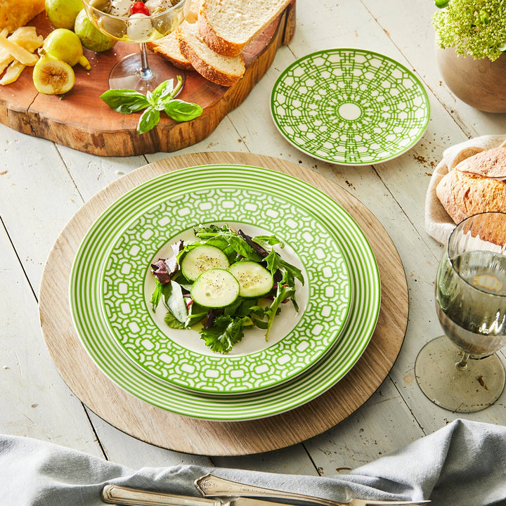 Newport Verde Canape Plates, Set of 4