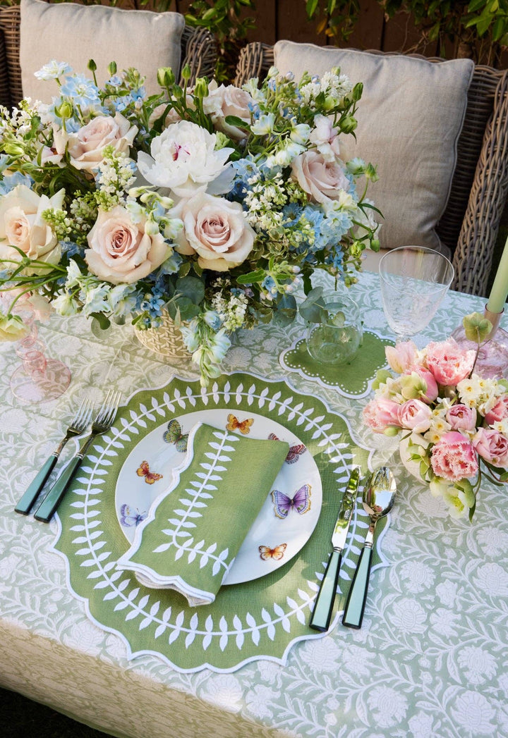 Green leaves placemat- Set of 4