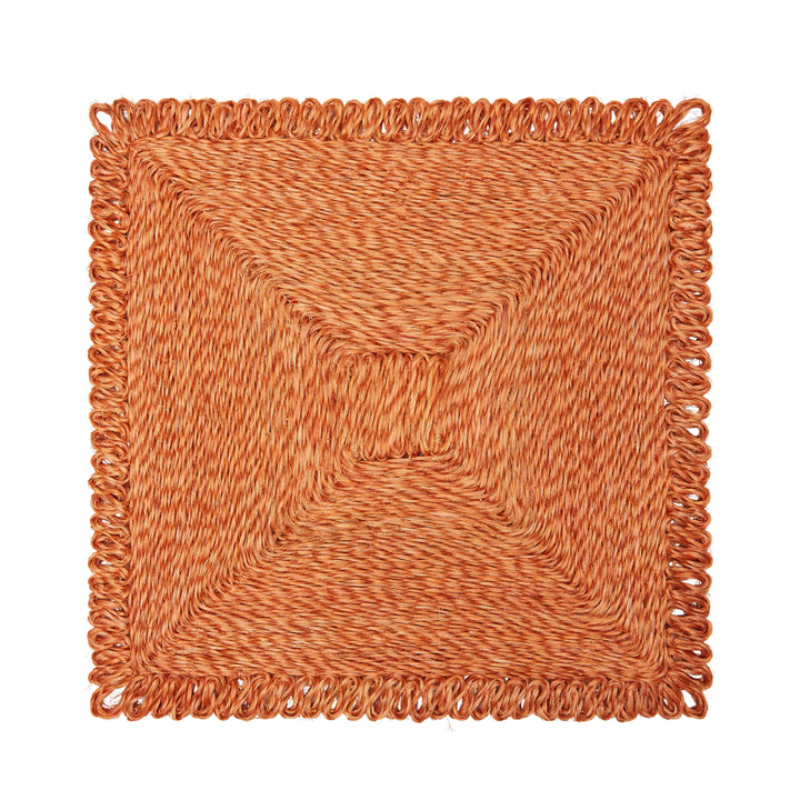 Loopy Abaca Clementine 14" Square - Set of 4
