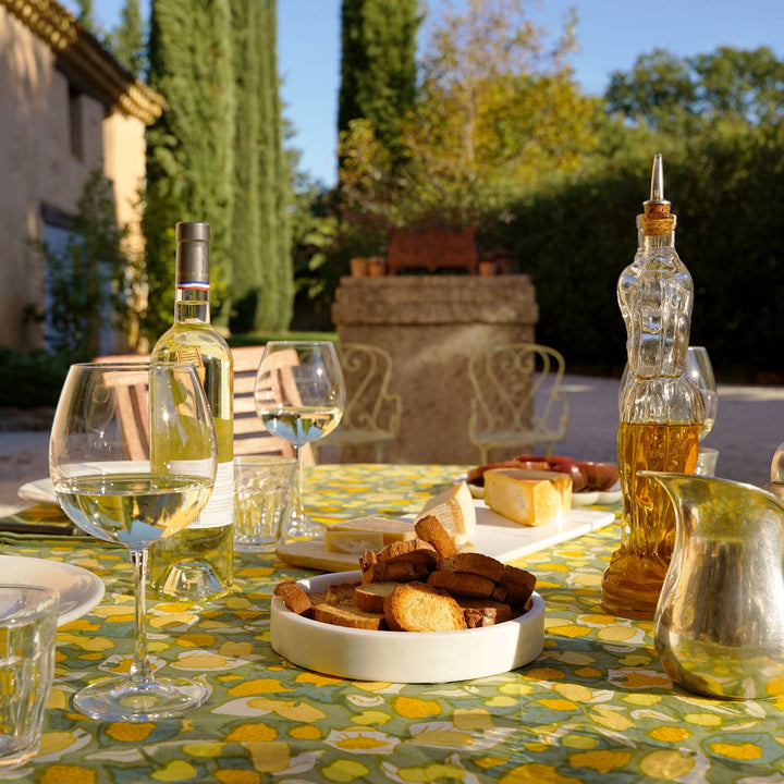 Fruit Yellow & Green French Tablecloths
