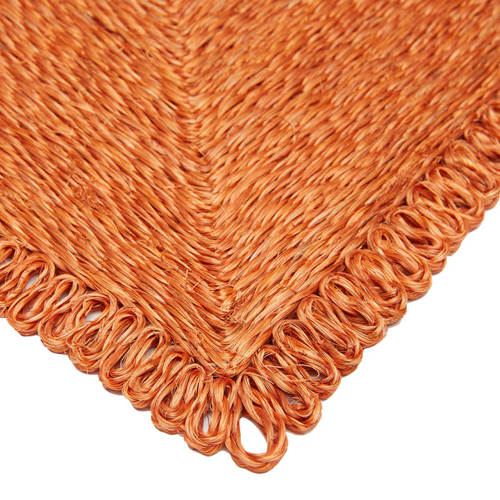 Loopy Abaca Clementine 14" Square - Set of 4