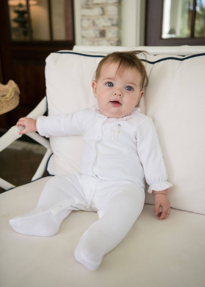 Baby Teddy Bear Cotton Knit Footie