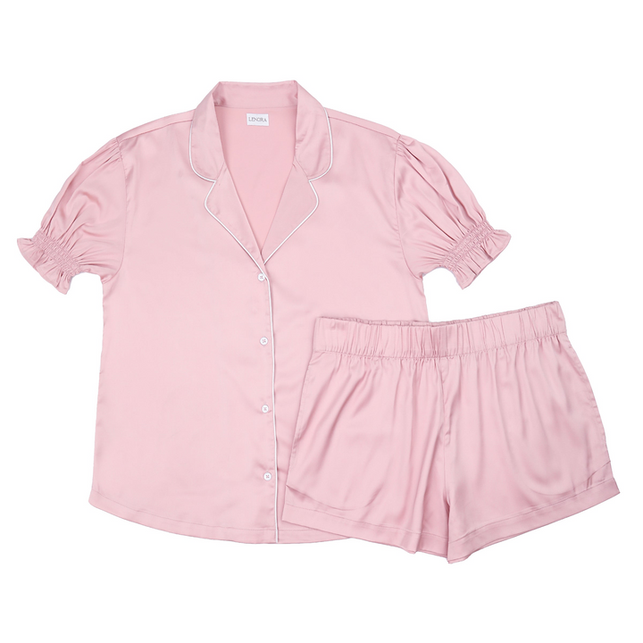 Chloe Satin Short Set - Pink