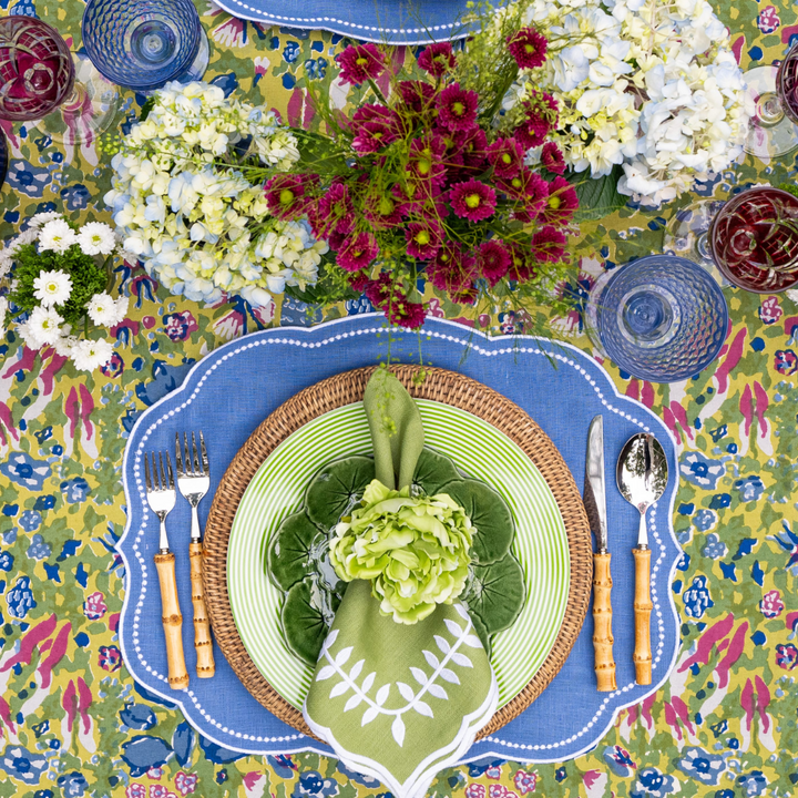 Newport Stripe Verde Rimmed Dinner Plate