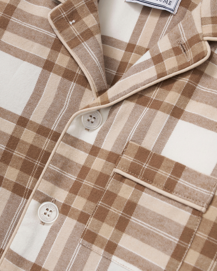 Baby's Brushed Twill Classic Romper in Cotswolds Tartan