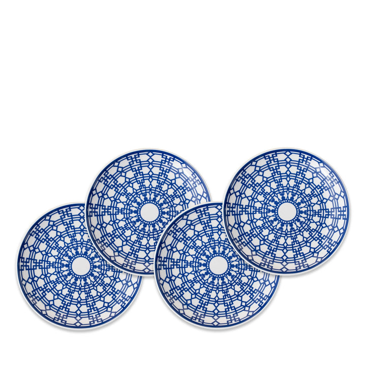Newport Canape Plates Blue, Set of 4