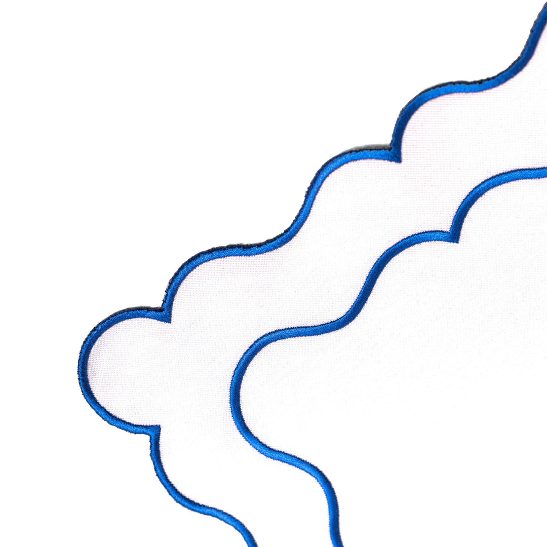 Wavy White/Blue Placemat - Set of 6