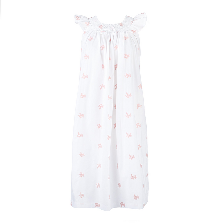 Nancy Cotton Embroidered Nightgown - Pink