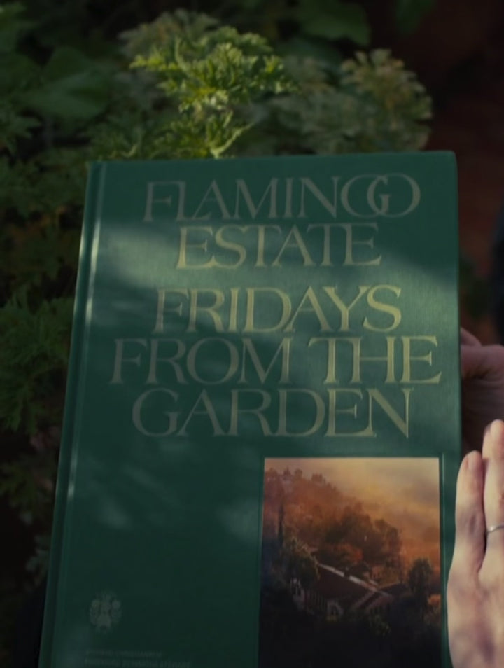 Video showing Flamingo Estate Fridays From The Garden Cookbook inside the pages.